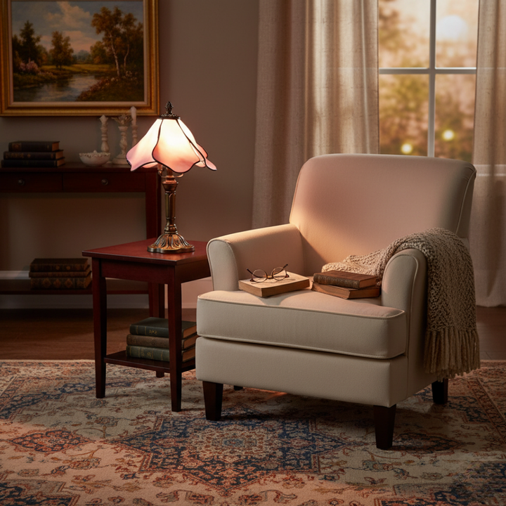 Lámpara de mesa LED barroca artística