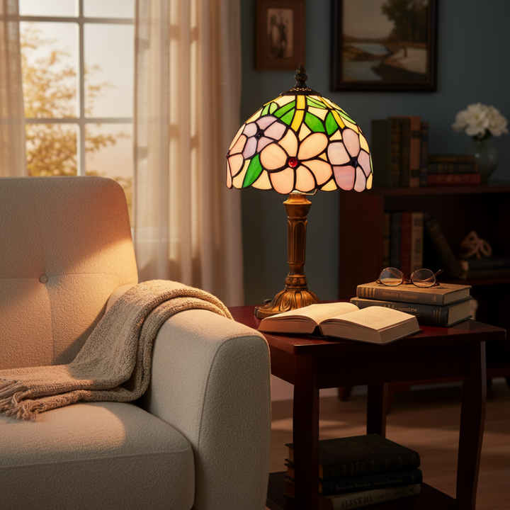 Lámpara de mesa LED inspirada en el barroco