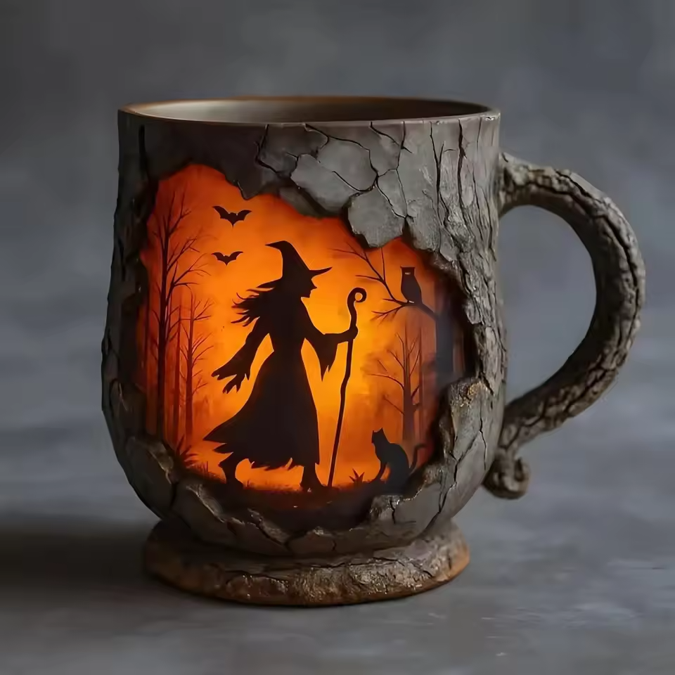 Taza Artesanal 3D de Halloween
