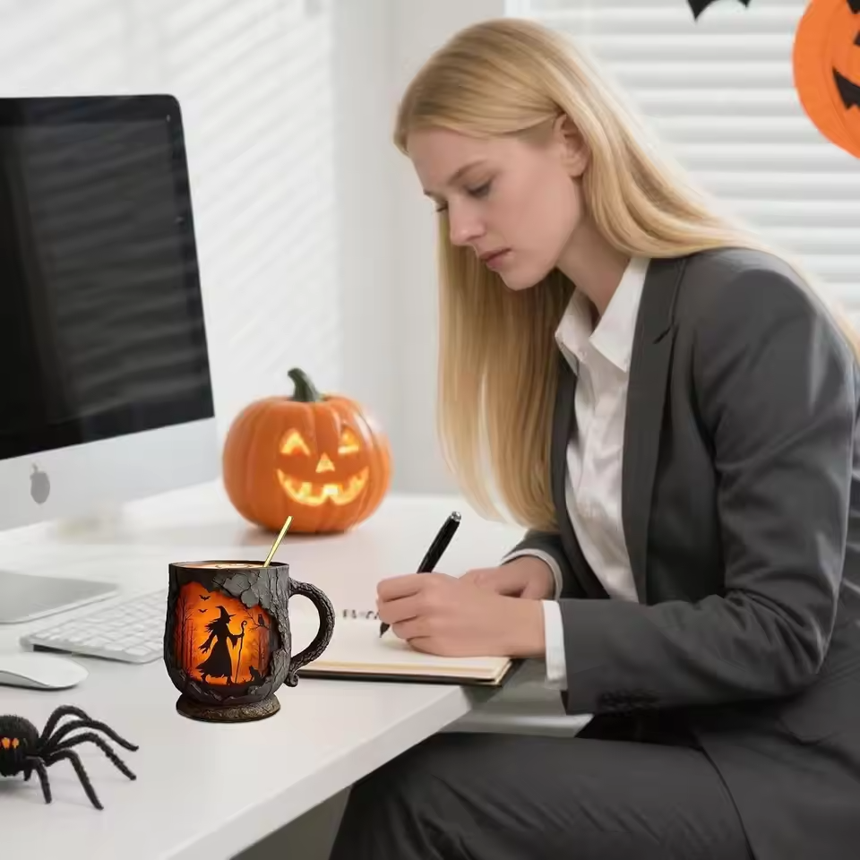 Taza Artesanal 3D de Halloween